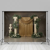 Lofaris Athens Boho Floral Gold Curtain Wedding Backdrop